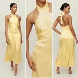 NWT Reformation Maddison Silk Dress | Zest (4)